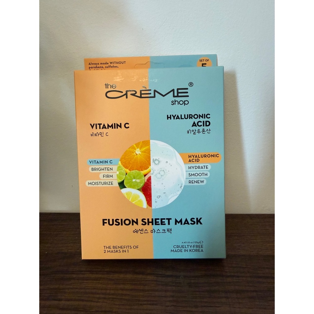 The Creme Shop Vitamin C Hyaluronic Acid Fusion Sheet Mask Set of 5 FM55767